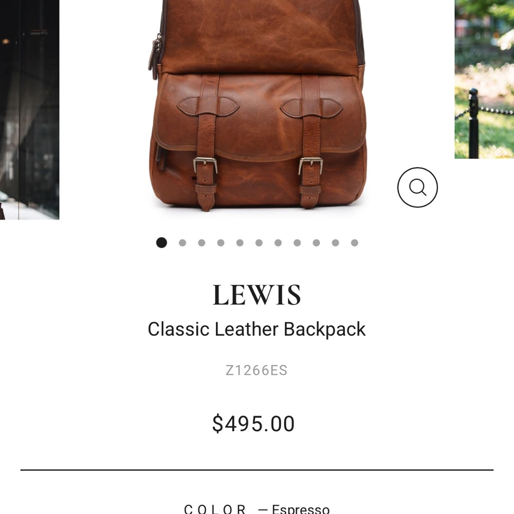 Brown Leather Vintage Backpack
